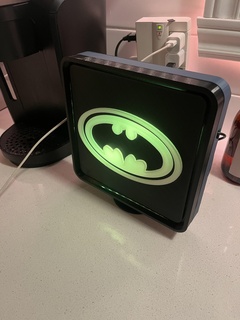 batman led sign dual color merge v2 Batman guidato cartello pannello 3d print model - Mito3D