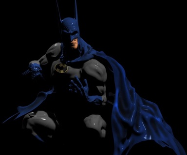 batman comic dark knight statue hi poly kelleyjones gothic cape mask decorative 3d print model - Mito3D