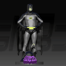 Batman '66 Adamo ovest arte dc eroi super 60s 3d print model - Mito3D