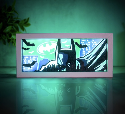 batman - light box art dc 3d print model - Mito3D