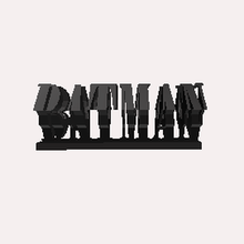 batman 2 point perspektif Sanat heykel çizgi roman filmler yarasa dc nokta 3d print model - Mito3D