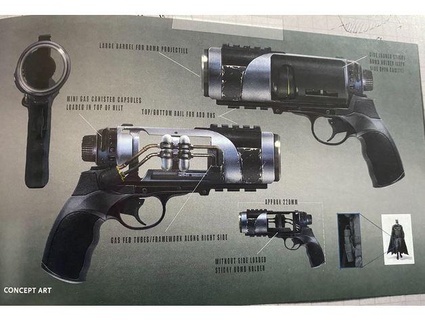 batman 2022 - grenade launcher suit gun holster 3d print model - Mito3D