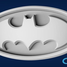 batman 3d logo print model art printable printing dc emblem stl sign 3d print model - Mito3D
