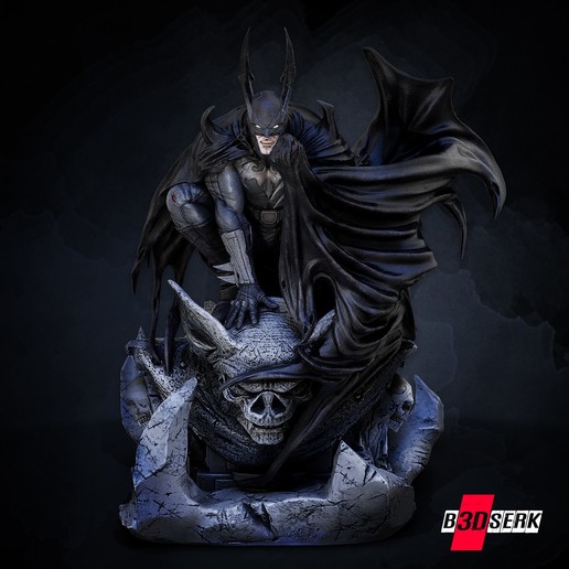 batman 3d sculpture testé prêt impression b3dserk studios dc bandes dessinées stl imprimable Simon bisley Bruce Wayne Superman héros super sombre Chevalier joker 3D print model - Mito3D