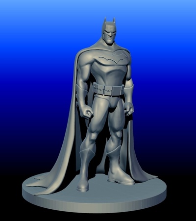 batman animiert spielzeug sammelbar statue kunst dc comics 3d print model - Mito3D