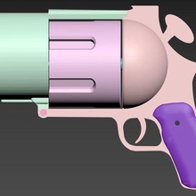 batman animated series harley pop arma a arte btas quinn popgun prop 3d print model - Mito3D