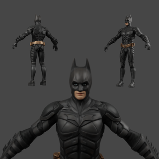 batman arkham lowpoly rigged dc comics marvel superman justice joker cosplay flash aquaman superhero robin shazam titans suicide squad league toys bust 3d print model - Mito3D