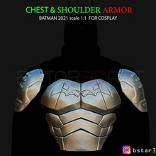 batman armor - 2021 robert pattinson 3d print model art shoulder cosplay pauldron marmor batman-shoulder-armor shoulder-armor toys accessories chest dc comic 3d print model - Mito3D