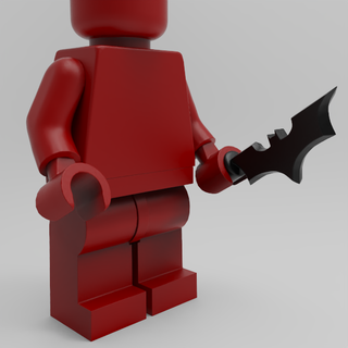 batman batarang minifig mini brique figurine Douane 3d print model - Mito3D