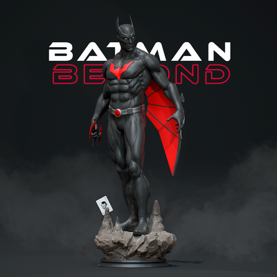 batman ötesinde sanat anatomi şekil kahraman karakter bruce wayne süper dc hayret joker joker yarasaadam fantezi adam erkek insan çizgi roman hqs 3d print model - Mito3D