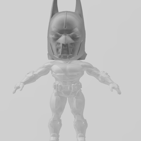 batman big-headed gadget spring toy 3D print model - Mito3D
