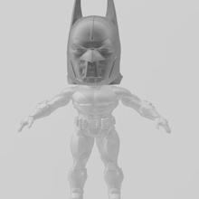batman big-headed gadget spring toy 3d print model - Mito3D
