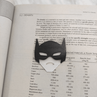 batman marca páginas stl maravilha homem aranha super homen heroi 3d print model - Mito3D