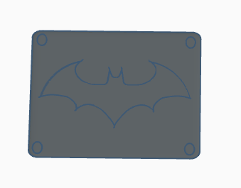 Batman fibbia vecchio scuola pipistrello 3d print model - Mito3D