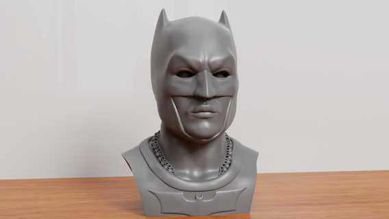 batman busto Caballero oscuro dc zbrush onda luz Arte 3d estatua anatomía escultura cuerpo maravilla digital gótico gárgolas catedral héroe Figura acción 3d print model - Mito3D