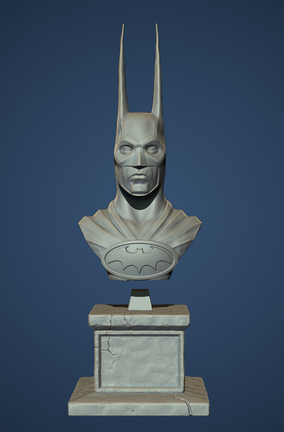 batman busto Arte bufón DC comics dc Liga Justicia Bruce Wayne 3D print model - Mito3D