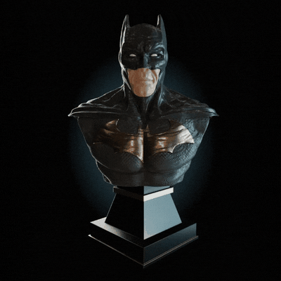 batman bust art printing stl digital art printable character modeling decorative action figure toy sculpture miniatures collectibles 3d figures cartoon games 3d print model - Mito3D