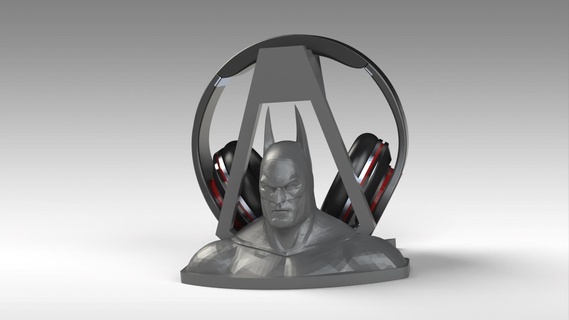 batman bust headphone stand headphones apple accessories bambu lab gaming 3d print model - Mito3D