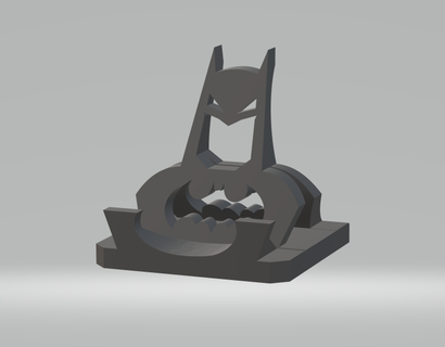 Batman cellula Telefono supporto base cellulare tavoletta porta comico bruno Bruce logo arte titolare 3d print model - Mito3D
