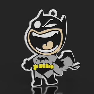 Batman chibi portachiavi dc comico meraviglia anime cartone animato 3d print model - Mito3D