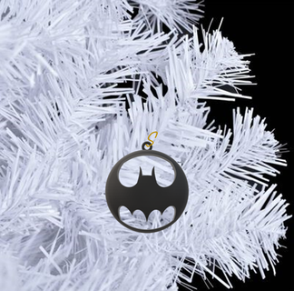 batman Natal esfera bola logotipo dc justiça liga santo árvore super herói 3d print model - Mito3D