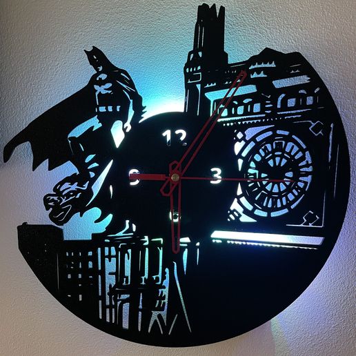 batman l'horloge 1 décoration 3D print model - Mito3D