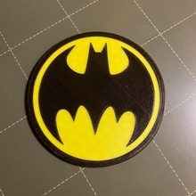 batman Coaster art logo symbole dc bandes dessinées boisson panneaux logos 3d print model - Mito3D
