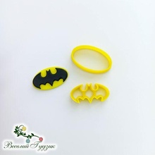 batman cookie cutter jewelry jewellery polymer clay 3d print model - Mito3D