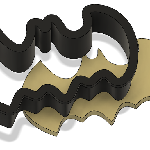 batman biscuit coupeur emporte pi gadget 3D print model - Mito3D