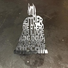 batman oscuro Caballero morir héroe villano Arte devoluciones franco molinero firmar póster silueta regalo 3d print model - Mito3D