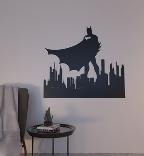 batman dc 2d mur art décoration silhouette joker merveille ucm Accueil maison intérieur 3d print model - Mito3D