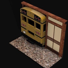 batman diorama dark knight bus game joker 3d print model - Mito3D