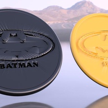 batman drinkcoaster paire jeu idealab 3d print model - Mito3D