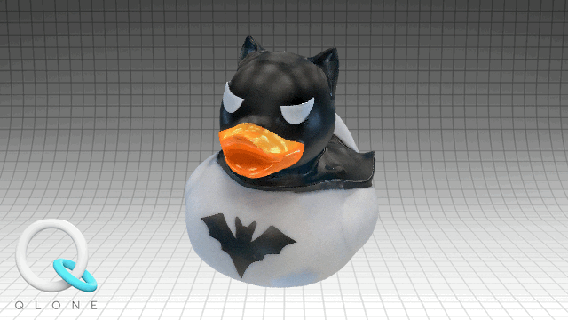 batman duck scanned qlone rubber 3d print model - Mito3D