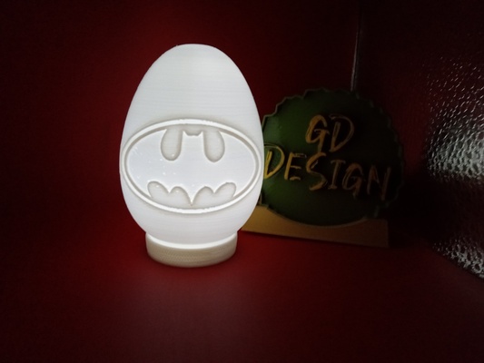 batman easter egg fillable or tealight reading light party nightlight office kids room art decor man cave she candy 3d print model - Mito3D