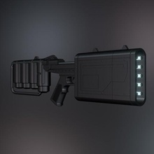 batman emp rifle oscuro Caballero sube pistola cosplay réplica 3d print model - Mito3D