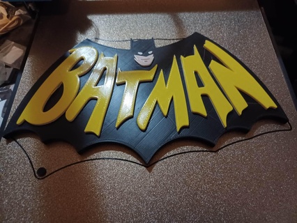 Batman font logo buco serratura pareti arte i fumetti dc comico libro supereroe eroe 3d print model - Mito3D
