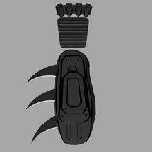 batman arkham city & iltica eldivenler sanat sığınma şehir dayağı yüzgeçleri bıçak bıçaklar amblemi logo cosplay jason todd robin red hood batarang 52 yeni 3d print model - Mito3D