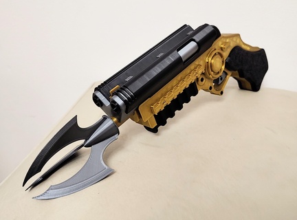 batman grapnel gun dark knight moving trigger + harpoon replica cosplay fan art exhibition collectible prop 3d print model - Mito3D