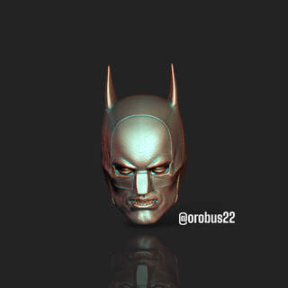 batman gruñido juego Figura acción 3d cabeza esculpir actor Mcfarlane Pattinson orobús dc orobus22 3d print model - Mito3D