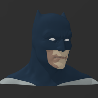 batman baş büst Bruce Wayne heykel hayret dc çizgi roman süper kahraman 3d print model - Mito3D