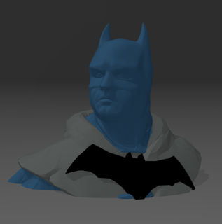 batman cabeça fracasso bruce Wayne estátua maravilha dc histórias quadrinhos Super heroi 3d print model - Mito3D