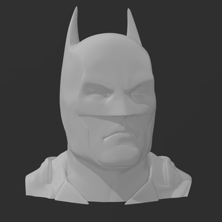 batman head bust bruce wayne statue marvel dc comics superhero 3d print model - Mito3D