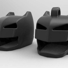 batman helmet key ring necklace earring ear rings keyring accessories 3d print model - Mito3D