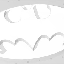 batman insígnia vários morcego arka emblema 3d print model - Mito3D
