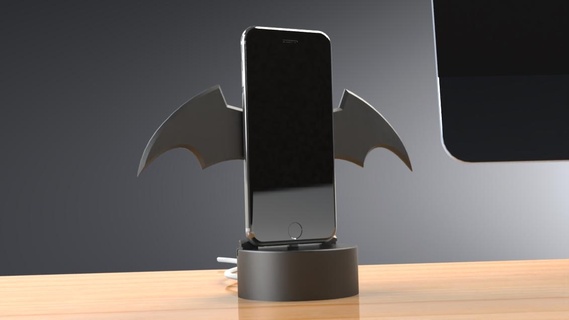 Batman i phone In piedi Mela ipad airpods homepod tavoletta cellula regalo gadget 3d print model - Mito3D