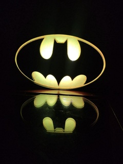 batman Keaton luminária jogos videogame conduziu logotipo 3d print model - Mito3D