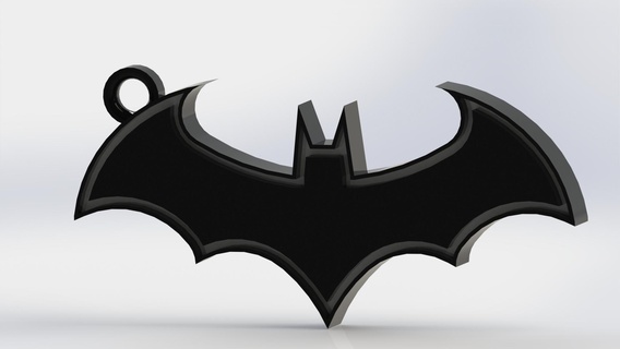 batman llave cadena 3d 3d print model - Mito3D