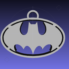 batman llavero Moda llave anillo 3d print model - Mito3D