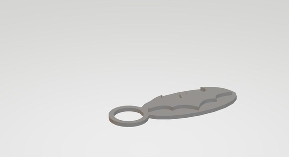 batman keychain necklace 3d print model - Mito3D
